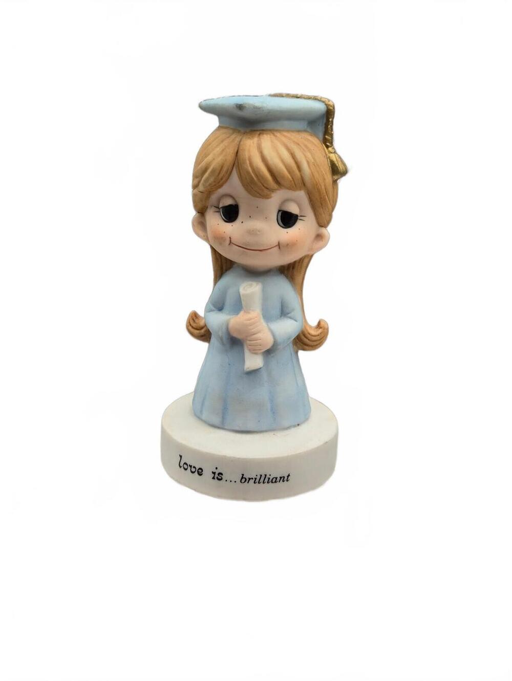 Vintage 1970 Love Is... Brilliant Graduation Figurine by Schmid Taiwan